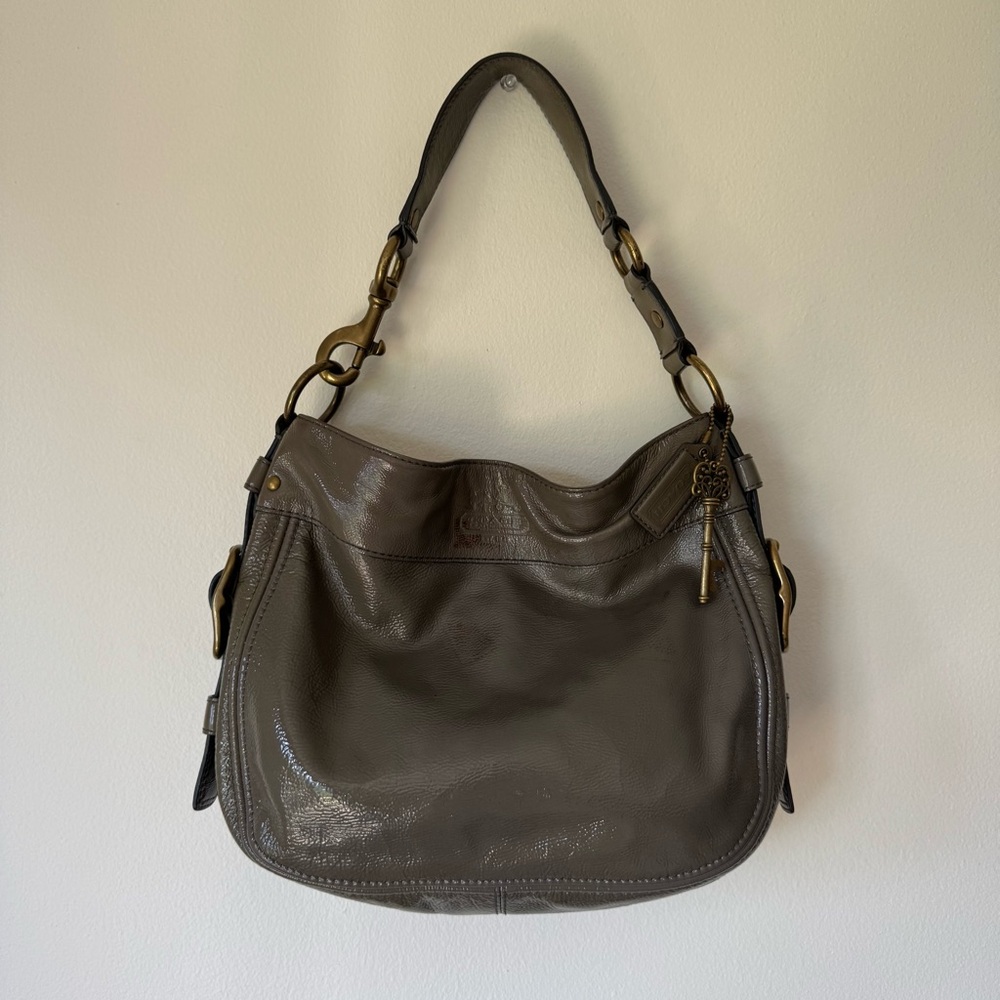 COACH - Zoe Shoulder Bag -  Olive Green